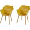 Set van 2- Hartman Sophie Studio diningstoel- Curry Yellow- Teak poot