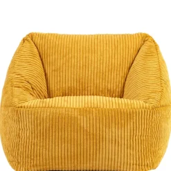 Set van 2 icon Kinderzitzakken Morgan - Corduroy Zitzak met Vulling - Geel