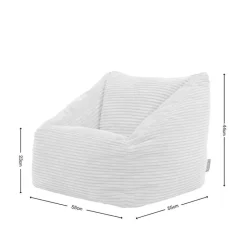 Set van 2 icon Kinderzitzakken Morgan - Corduroy Zitzak met Vulling - Beige