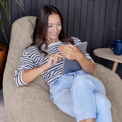 Set van 2 icon Zitzak Dalton - Corduroy Zitzak Volwassenen - Beige