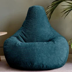 Set van 2 icon Zitzak Dalton - Corduroy Zitzak Volwassenen - Blauwgroen