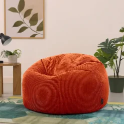 Set van 2 icon Zitzak Kingston - Corduroy Zitzak Volwassenen - Oranje