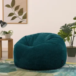 Set van 2 icon Zitzak Kingston - Corduroy Zitzak Volwassenen - Blauwgroen