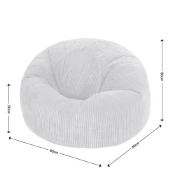 Set van 2 icon Zitzak Kingston - Corduroy Zitzak Volwassenen - Blauwgroen