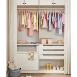 Set van 30 kinder kledinghangers in rose, met rosé gouden haak