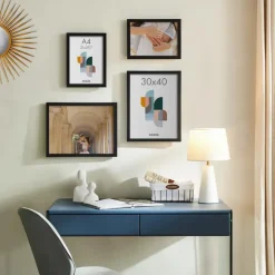 Set van 2 Madison Fotokaders - 30x40 cm - Foto Lijsten in MDF Hout - Zwart