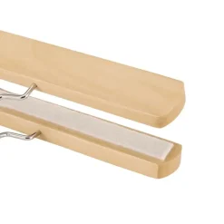 Set van 12 Massief Houten Broek hangers - met vilt Anti-Slip