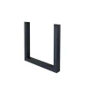 Set van 2 metalen tafelpoten U-frame zwart - 8x70x72 cm - Metaal - Zwart