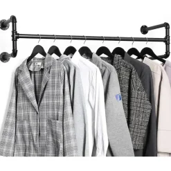 Set van 2 ophangrails - industriële look - zwart