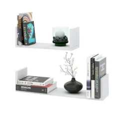 Set van 2 wandplanken 40x14.5 cm en 60x14.5 cm Britta-wit