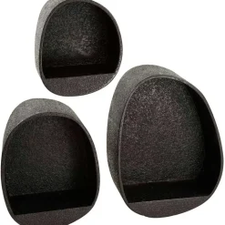 Set van 3 wandschappen Licorice-liquid metal