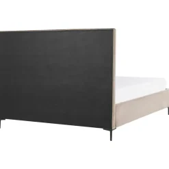 SEZANNE - Bed met opbergruimte - Taupe - 180 x 200 cm - Fluweel
