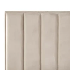 SEZANNE - Bed met opbergruimte - Taupe - 180 x 200 cm - Fluweel