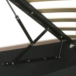 SEZANNE - Bed met opbergruimte - Taupe - 180 x 200 cm - Fluweel