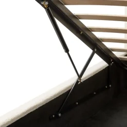 SEZANNE - Bed met opbergruimte - Gebroken wit - 160 x 200 cm - Bouclé