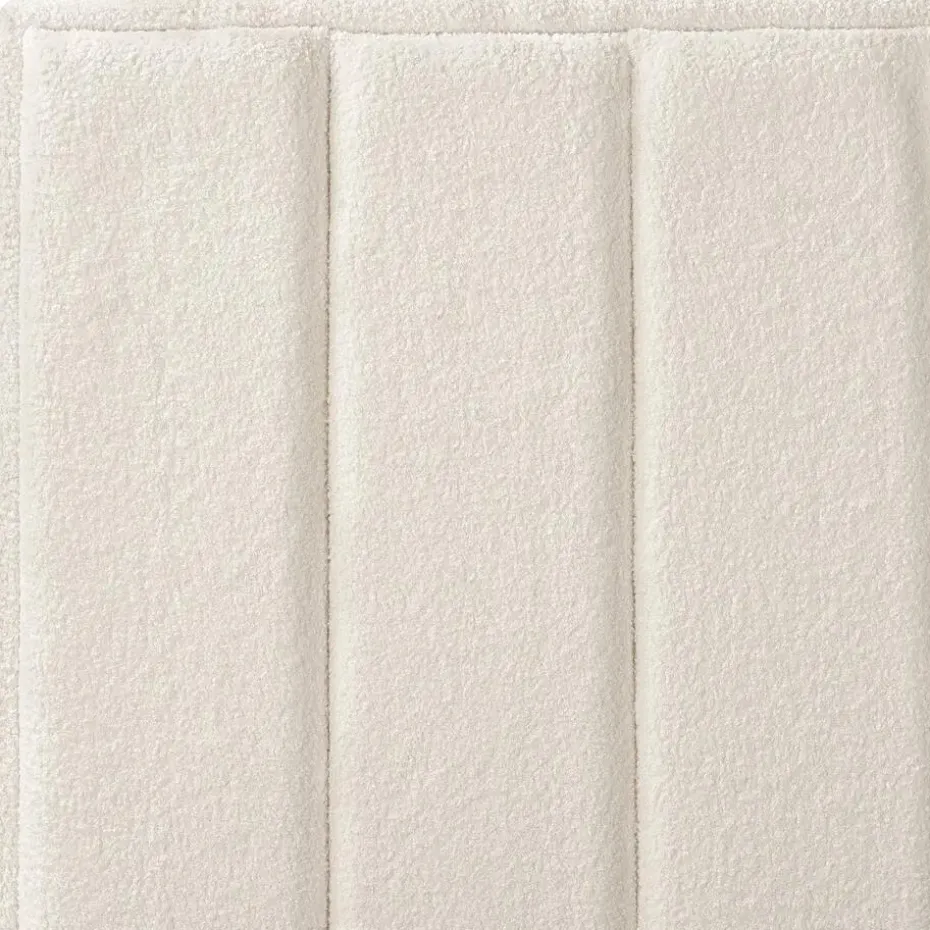 SEZANNE - Bed met opbergruimte - Gebroken wit - 160 x 200 cm - Bouclé