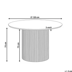 SHEHO - Eettafel - Zwart - 120 cm - MDF