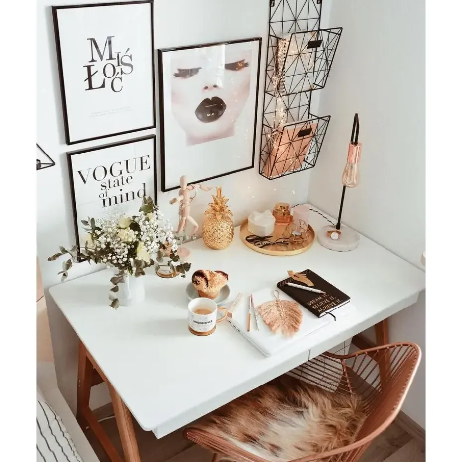 SHESLAY - Bureau - Wit - MDF