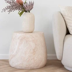 Sidetable Fiberclay Naturel - 47,5x47,5x41cm - Bonn