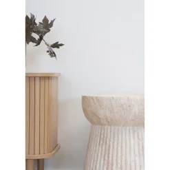 Sidetable Fiberclay Naturel - 37x37x43cm - Bonn