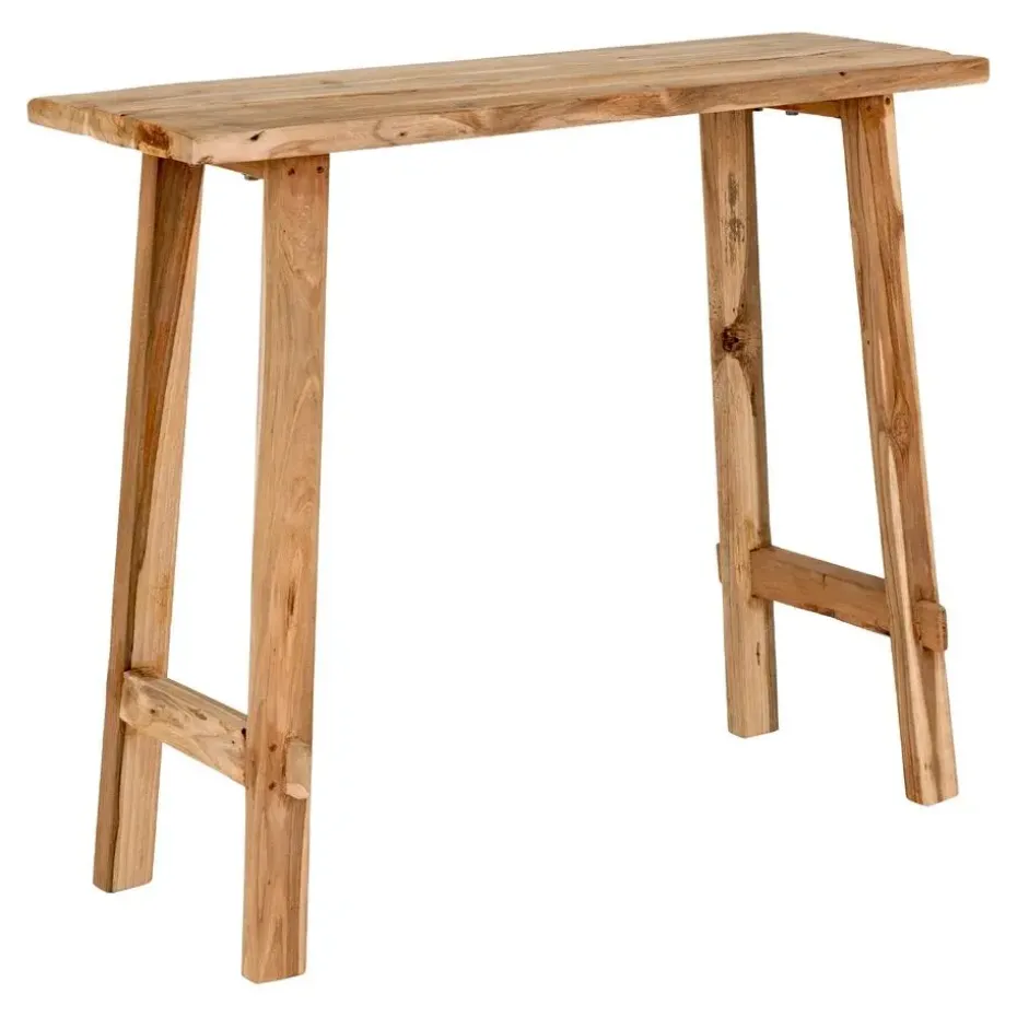 Sidetable Teakhout Naturel - 90x30x80cm - Landelijke Stijl