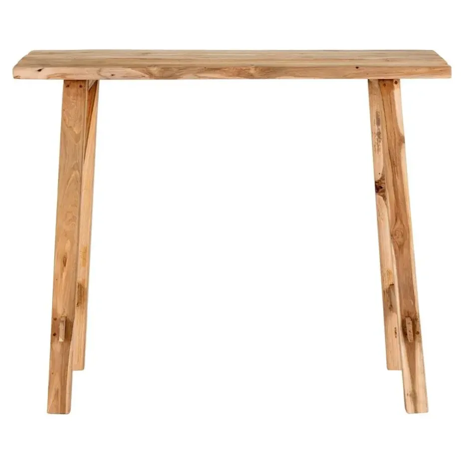 Sidetable Teakhout Naturel - 90x30x80cm - Landelijke Stijl