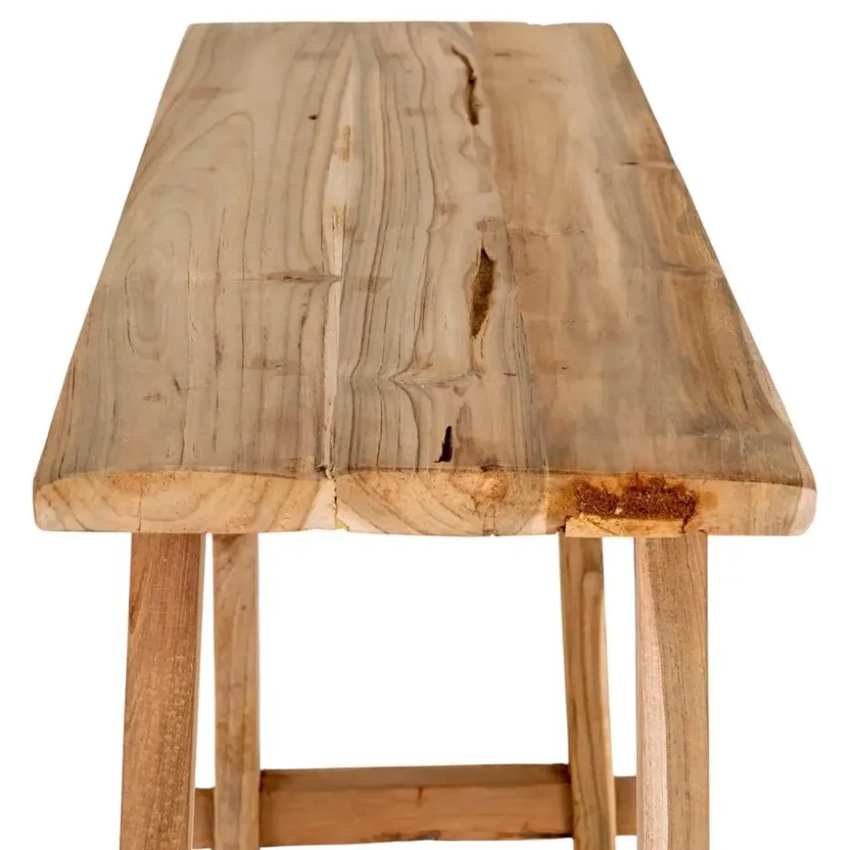 Sidetable Teakhout Naturel - 90x30x80cm - Landelijke Stijl