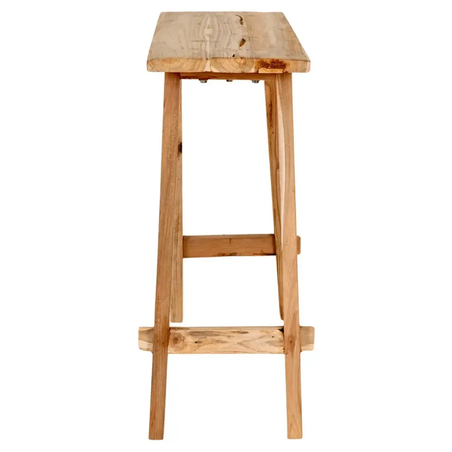Sidetable Teakhout Naturel - 90x30x80cm - Landelijke Stijl