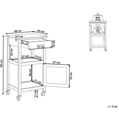 SIENA - Keukentrolley - Wit - MDF