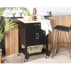 SIENA - Keukentrolley - Zwart - MDF