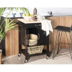 SIENA - Keukentrolley - Zwart - MDF