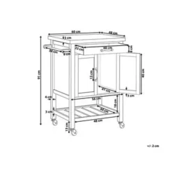 SIENA - Keukentrolley - Zwart - MDF