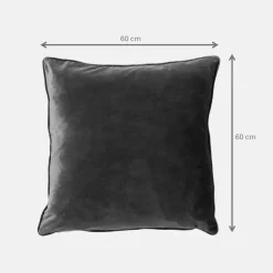 Sierkussen Finn - Charcoal Gray - 60x60 cm