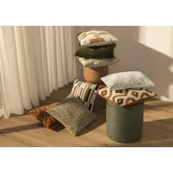 Sierkussen Moritz - écru/bruin - 45x45 cm