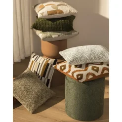 Sierkussen Moritz - écru/bruin - 45x45 cm