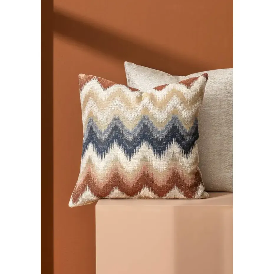 Sierkussen Ward - off-white/bruin - 45x45 cm