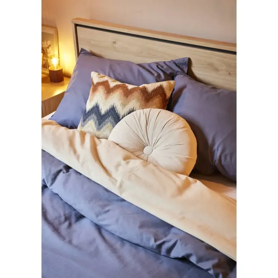 Sierkussen Ward - off-white/bruin - 45x45 cm