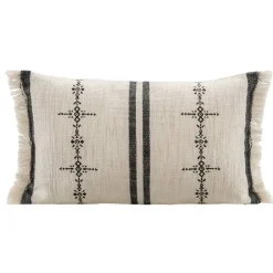 Sierkussen Xavi - off-white/zwart - 30x50 cm