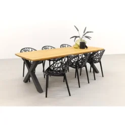 Siesta Crystal stapelbare stoel - Black Transparant