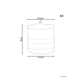 SILOPI - Mand set van 2 - Beige - Katoen