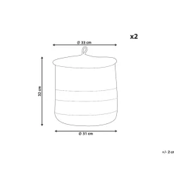 SILOPI - Mand set van 2 - Beige - Katoen