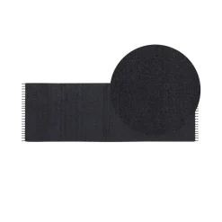 SINANKOY - Loper tapijt - Zwart - 80 x 300 cm - Jute