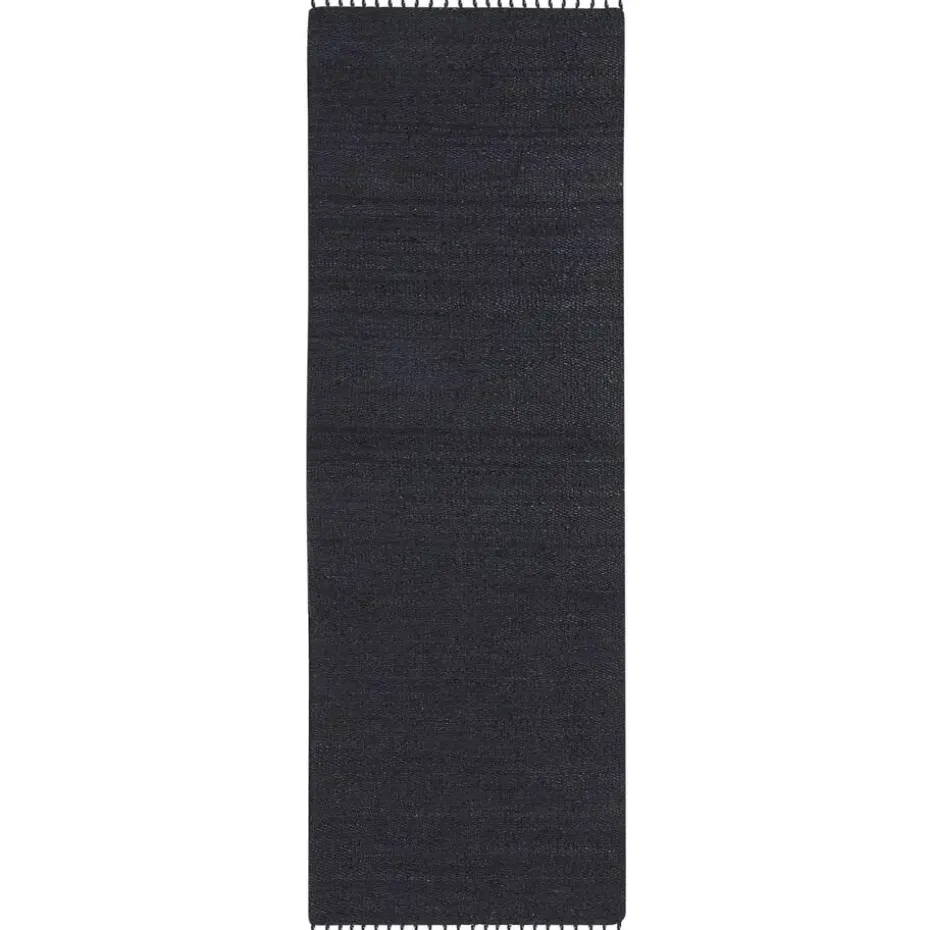 SINANKOY - Loper tapijt - Zwart - 80 x 300 cm - Jute