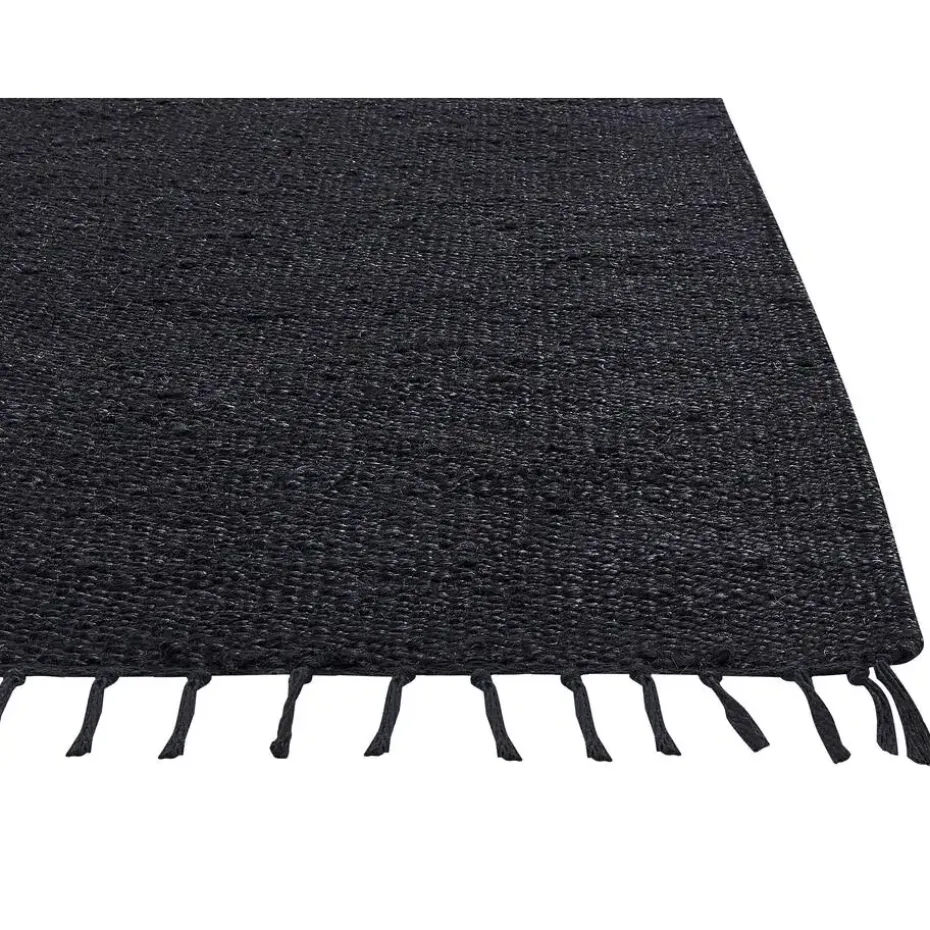 SINANKOY - Loper tapijt - Zwart - 80 x 300 cm - Jute