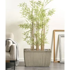 SISAL - Bloempot - Beige - 73 x 32 cm - Steenmengsel