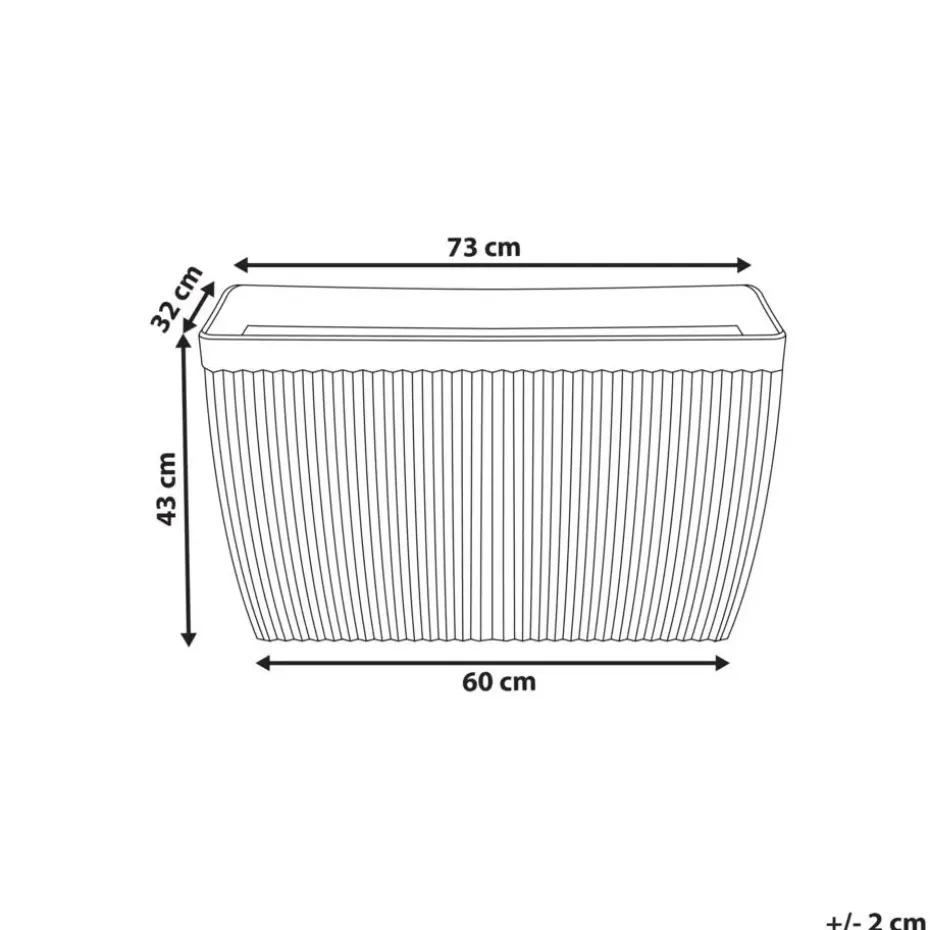 SISAL - Bloempot - Beige - 73 x 32 cm - Steenmengsel