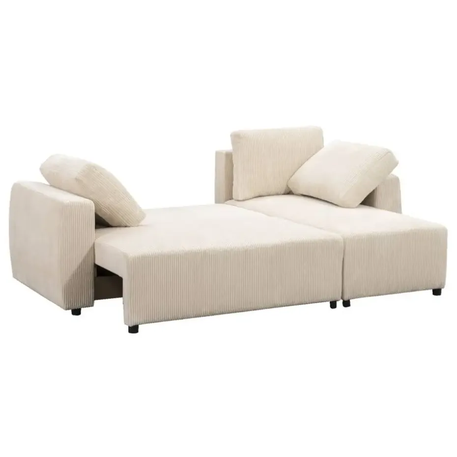 Slaapbank Novara - ecru - 85x230x155 cm