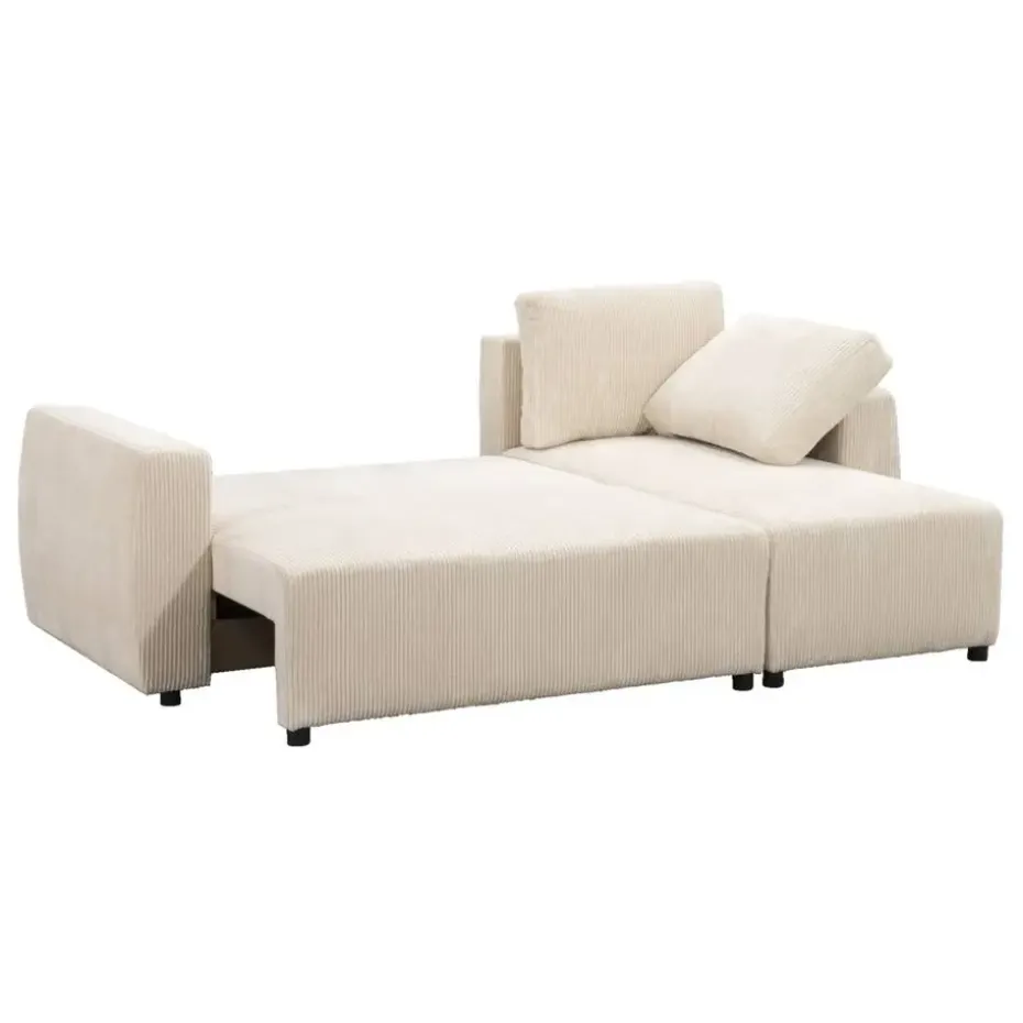 Slaapbank Novara - ecru - 85x230x155 cm