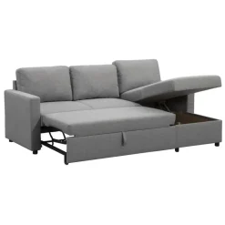 Slaapbank Turijn met opbergruimte - grijs - 82x215x145 cm