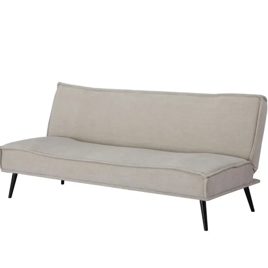 Slaapbank 3-Zits - Beige Stof - Zithoogte 43cm - 181x83x81cm - Mali